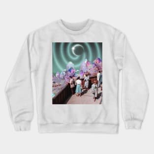 Crystal Mountain Lookout Collage Art Crewneck Sweatshirt